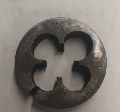 Vintage Greenfield Tap & Die - 3/4"  Round Adjustable Die - 2" Diameter - Used - Image 1 of 3