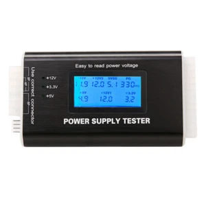 Testeur d'alimentation PC LCD 20/24 broches 4 blocs d'alimentation ATX BTX ITX SATA DISQUE DUR NUMÉRIQUE - Photo 1/12