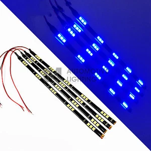 4x Tira LED flexible azul 12" Luz 15 SMD 5050 Impermeable para Coche Camión Barco - Imagen 1 de 4