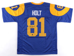  Torry Holt Signed Rams Jersey (Tennzone Hologram) Los Angeles W.R. (1999–2008)