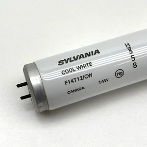 (4-Pack) Sylvania F14T12/CW Fluorescent 14W 15" Lamp Light Bulb Cool White - Picture 1 of 7