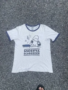 Vintage Snoopy And Schroeder ringer by peanuts Worldwide Llc 1950 - Picture 1 of 6