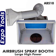 Airbrush SPRAY BOOTH High Power Large Portable w. Built in LED Light Expo AB510