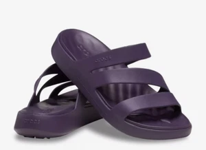 CROCS Getaway sandali slip-on donna con cinturino - iris scuro taglia 6 NUOVI - Foto 1 di 7