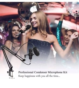 Condenser Microphone Bundle BM-800 Mic Kit with Live Sound Card Recording Equipm - Picture 1 of 7