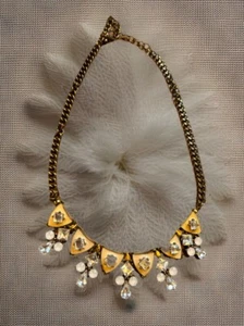 Vintage Enamel & Rhinestones Necklace - Picture 1 of 2