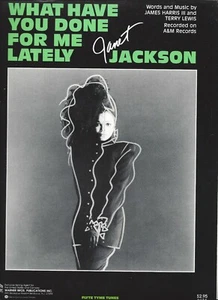 JANET JACKSON "WHAT HAVE YOU DONE FOR ME LATELY" SHEET MUSIC PIANO/VOCAL1986 - Picture 1 of 2