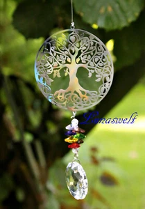 Juego de viento de acero inoxidable, spinner, Suncatcher árbol de la vida aprox. 9,5 x 20 cm - Imagen 1 de 4