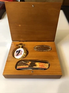 Hautman Brothers Collectible Watch Series Eagle With American Flag & Knife - Picture 1 of 6