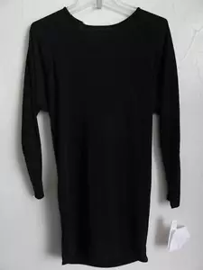 AQUA DRAPE BACK MINI DRESS, Black, Size S, MSRP $118 - Picture 1 of 4