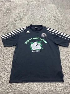Adidas Storelli Third Coast Soccer Jersey Boy XL Black Short Sleeve Crewneck - Picture 1 of 12