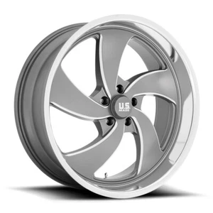 22x8.5 +1 F, 22x10.5 +1 R, US Mag Desperado 5x4.75 Anthracite Wheels (Set of 4) - Picture 1 of 3