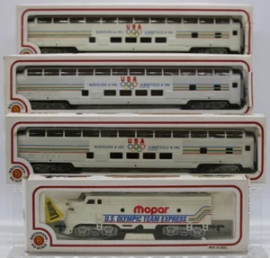 BACHMANN HO SCALE "OLYMPIC TEAM EXPRESS" Barcelona Summer 1992 Olympics Set - Picture 1 of 7