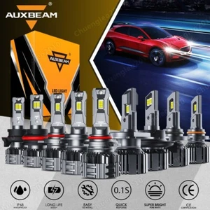 AUXBEAM Canbus Hi-Lo Beam LED Bulbs Kit H4 H7 H11 H13 9012 9005 9006 9007 White - Picture 1 of 27