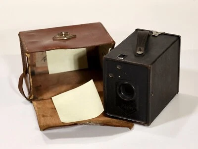 AGFA BOX mit brauner Tasche ca. von 1925 - Bild 1 von 4