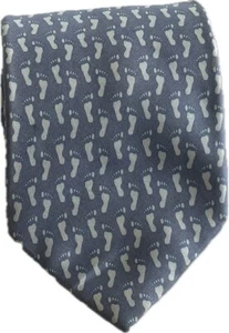 Corbata de cuello VINEYARD VINES azul con huella descalza estampada por todas partes 56-L AOP - Imagen 1 de 5