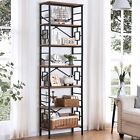 Tall Bookshelf, Industrial 7-Tier Bookshelf with Unique Design, Open Bookshelves