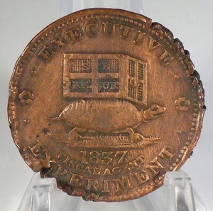 1837 Hard Times Gettone HT-38 Tartaruga e Mulo Esperimento Esecutivo Danneggiato - Foto 1 di 2