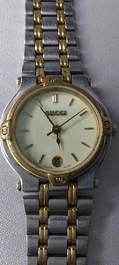 Women's Gucci 9000L Gold & Silver Tone Watch - new battery - checked by jeweller