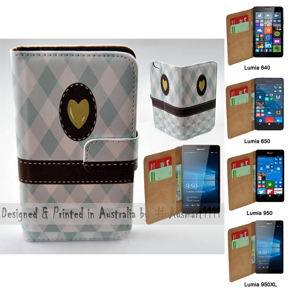 Para Nokia Series - Funda Cartera Temática Impresión Damas Azules Teléfono Móvil Foto 1 de 3