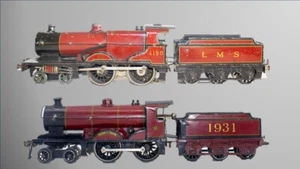 Pre-War Bassett-Lowke lot of 2 Clockwork/Electric 0-gauge UK-made locomotives - Picture 1 of 19