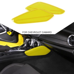 2pcs Interior Gear Shift Side Panel Trim Cover For Chevrolet Camaro 2016+ Yellow - Picture 1 of 12