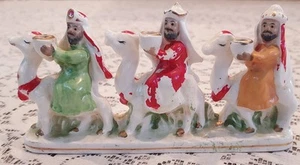 Vintage Relco Weihnachten 3 Weise Männer Magier Keramik Figur 60er Japan Kerzenhalter - Bild 1 von 14