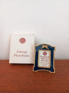 Past Times Faberge Mini Bilderrahmen blau gold verziert 4/5 cm verpackt - Bild 1 von 8