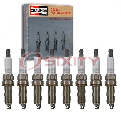 8 pc Champion Double Platinum Spark Plugs for 2014-2018 BMW X5 4.4L V8 vt - Image 1 of 4