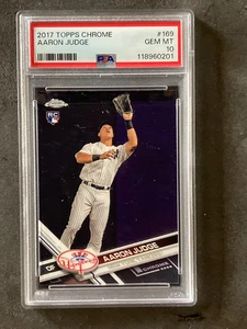 2017 Topps Chrome #169 Aaron Judge RC PSA 10 - Foto 1 di 2