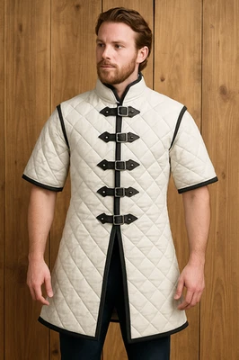Medieval Padded Gambeson Armor Quilted Jacket for LARP, Reenactment, SCA Cosplay - Image 1 of 3