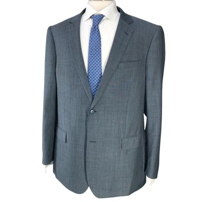 Blazer Neiman Marcus Para Hombres 44L Gris Lana Calce Moderno Super 120s Abrigo Deportivo Chaqueta Foto 1 de 4
