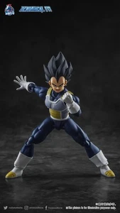 Demoniacal Fit Vegeta Dragon Ball 4 Head Sculpt Black For 1/12 Figure 6'' SHF - Picture 1 of 5