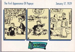 Popeye Card Creations 1994 Promo Card 4 Popeye's First Appearance - Picture 1 of 2