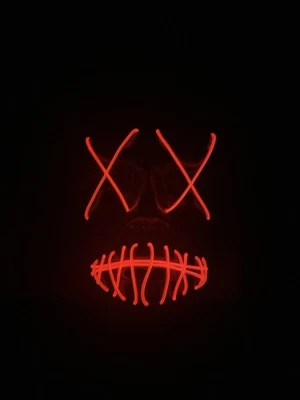 Máscara Disfraz Halloween LED Brillante con 3 Modos de Iluminación Foto 1 de 4