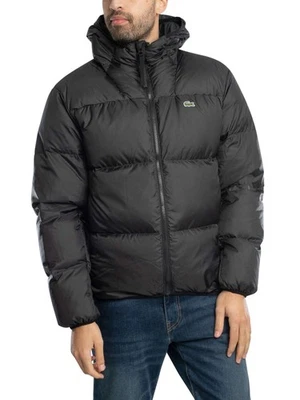 Lacoste Men's Short Water-Repellent Puffer Jacket, Black - Image 1 of 4