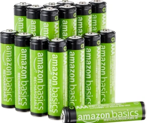 Amazon Basics 16-Pack Rechargeable AAA NiMH Batteries – 800mAh – Pre-Charged - Picture 1 of 3