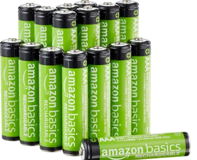 Amazon Basics 16-Pack Rechargeable AAA NiMH Batteries – 800mAh – Pre-Charged - Image 1 of 3