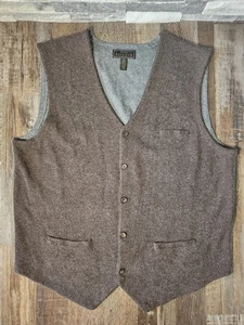 Jos. A. Bank Reserve Wool Blend Vest Men XXL Brown & Gray - Picture 1 of 6