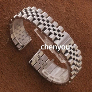 Pulsera Jubilee 12mm-24mm Extremo Plano + Curvo Metal Correa de Reloj Correa Universal - Imagen 1 de 12