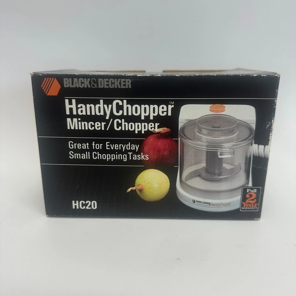 Vintage Black & Decker Handy Chopper Mincer HC20 White 1987 New Open Box - Image 1 of 4