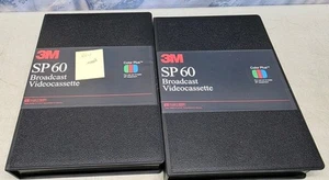 🔥 Set di 3 videocassette nuove vintage 3M Scotch Color Plus SP60 broadcast MCM - Foto 1 di 12