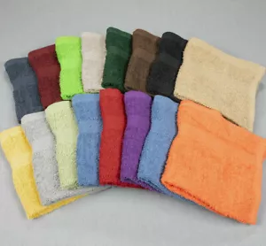 48X Luxury Face Cloths 100% Egyptian Cotton Soft Wash Cloths Quick Dry Flannels. - Picture 1 of 12