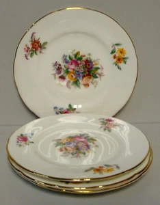 Coalport FRAGRANCE (NON EMBOSSED EDGE) Bread Plates  SETS OF FOUR - Picture 1 of 4