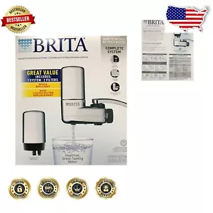 Chrome Faucet Mount Filtration System with 2 Filters for Eco-Friendly Hydration - Picture 1 of 3