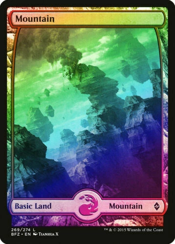 Mountain 269 Full Art FOIL Battle for Zendikar Light Play MTG Magic DNA GAMES - Image 1 of 1