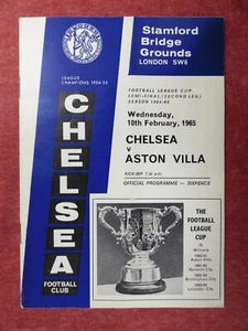 CHELSEA v ASTON VILLA | 1964/1965 | LEAGUE CUP SEMI-FINAL | 10 FEB 1965 - Picture 1 of 3
