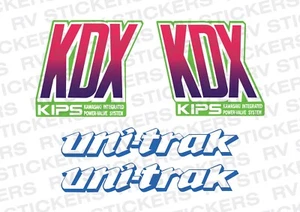 1990 KAWASAK* KDX200 + UNI-TRAK STICKER KIT Motorbike decals, stickers - Picture 1 of 1