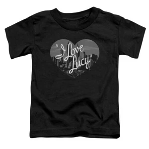 I Love Lucy Toddler T-Shirt Black and White City Logo Black Tee - Picture 1 of 1