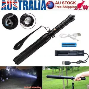 Security Waterproof Baseball LED Flashlight Bright Baton Aluminum Alloy Torch AU - Picture 1 of 14